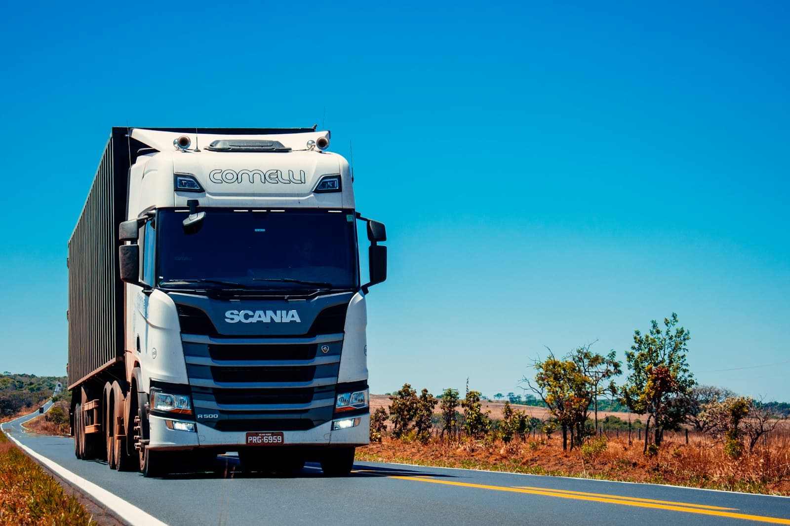 Semi truck on highway